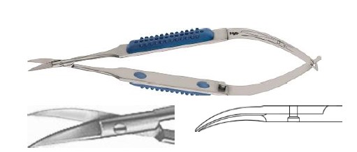 Мюллер мікро-ножиці вигнуті гострі/тупі 120 мм